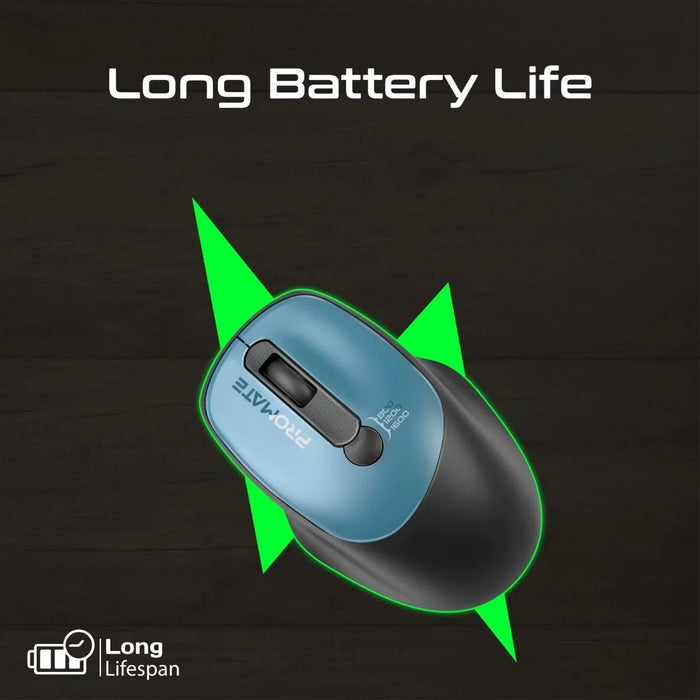 PROMATE EZGrip Ambidextrous Ergonomic Wireless Mouse. 800/1200/1600Dpi, Easy Plu - LX2001 - Homewares, Outdoor, Phone Accessories, Cases, Speakers, Headphones + More -