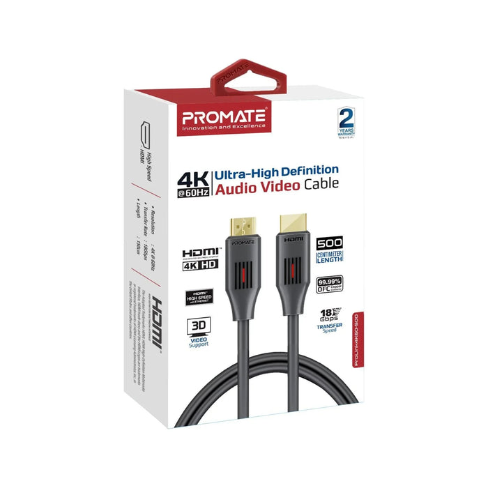 PROMATE 5m Ultra-High Definition (UHD) 2.0 HDMI Cable. Supports 4K@60Hz (4096x21 - LX2001 - Homewares, Outdoor, Phone Accessories, Cases, Speakers, Headphones + More -