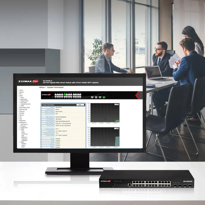 EDIMAX 28-Port Gigabit Web Smart Rack-mount Switch. 24 Gigabit Ethernet Ports an - LX2001 - Homewares, Outdoor, Phone Accessories, Cases, Speakers, Headphones + More -