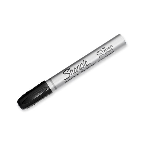 SHARPIE Metal Permanent Marker with Durable Chisel Tip. 12-Pack Tough, Durable,