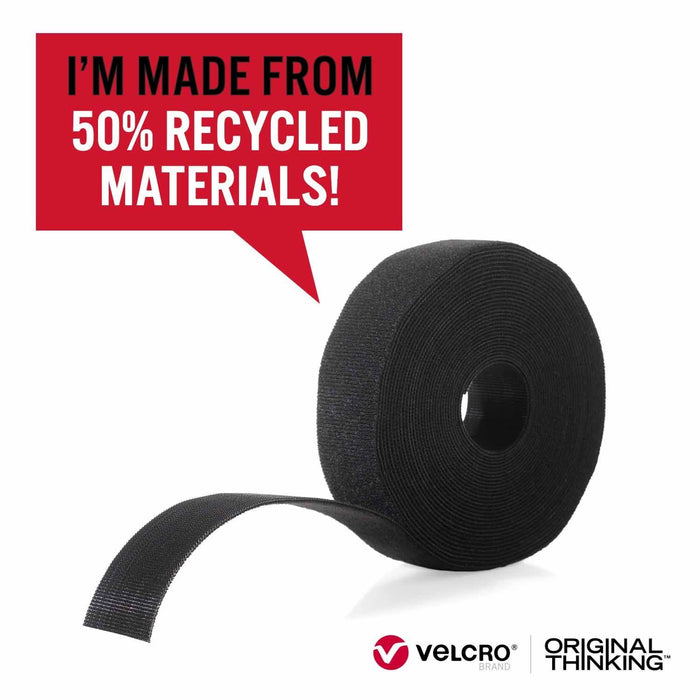 VELCRO Brand ECO Roll Straps. Made from 50% Recycled Materials. Strong, Durable,