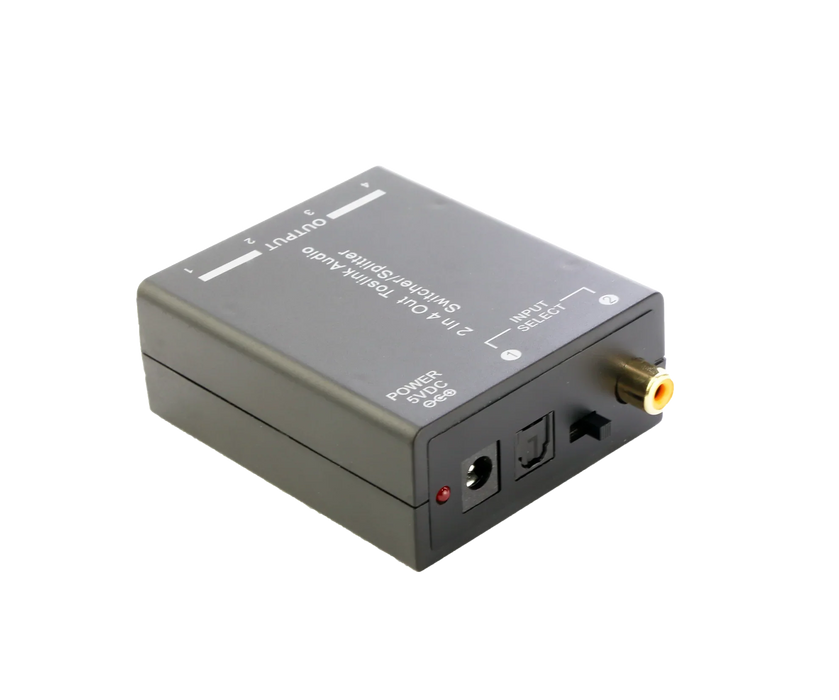 ARCO 1x4 Optical Audio Splitter. Split & Distribute a Single Digital Audio Input - LX2001 - Homewares, Outdoor, Phone Accessories, Cases, Speakers, Headphones + More -
