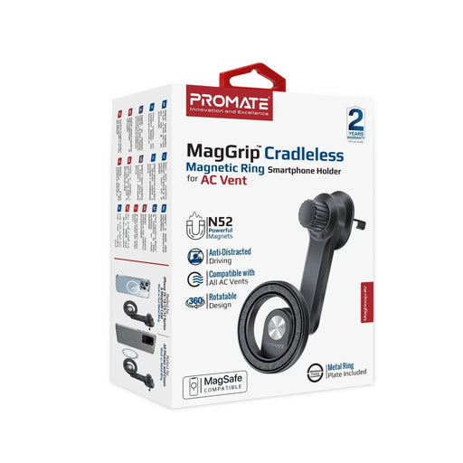 PROMATE MagGrip 360 Cradleless AC Vent Magnetic Ring Smartphone Holder. Designed - LX2001 - Homewares, Outdoor, Phone Accessories, Cases, Speakers, Headphones + More -