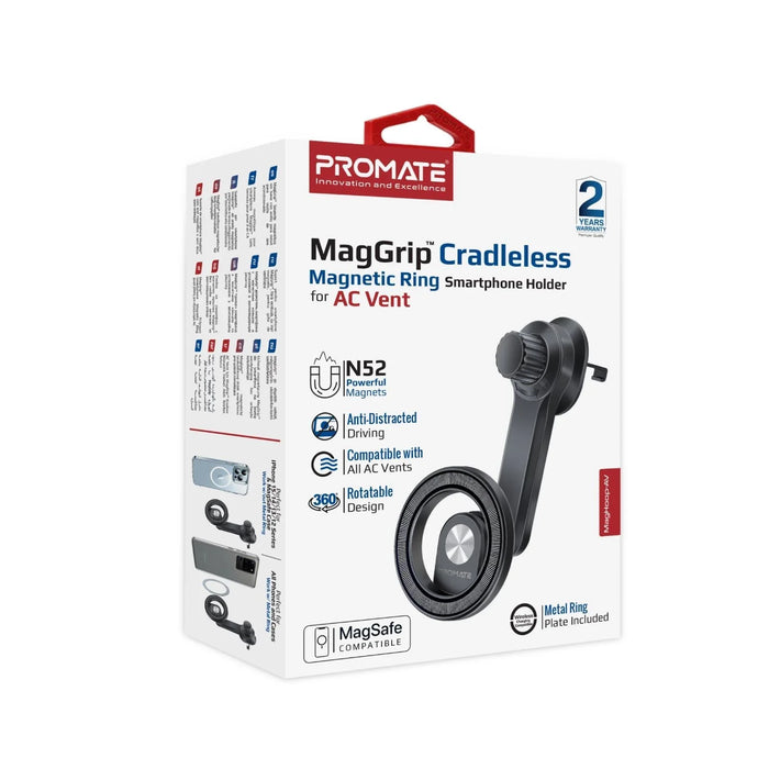 PROMATE MagGrip 360 Cradleless AC Vent Magnetic Ring Smartphone Holder. Designed - LX2001 - Homewares, Outdoor, Phone Accessories, Cases, Speakers, Headphones + More -