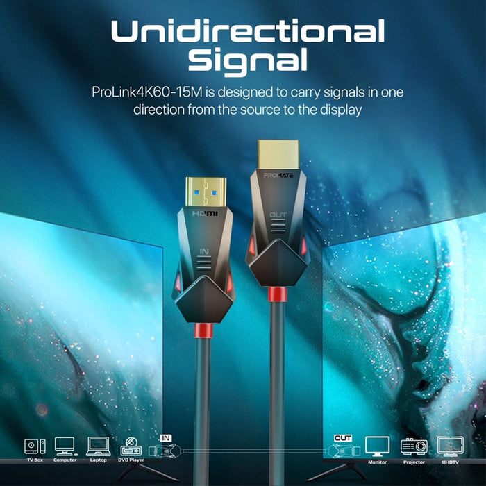 PROLINK4K60-1-5M 1.5m Ultra-High Definition (UHD) 2.0 HDMI Cable. Supports 4K@60Hz (4096x2160).