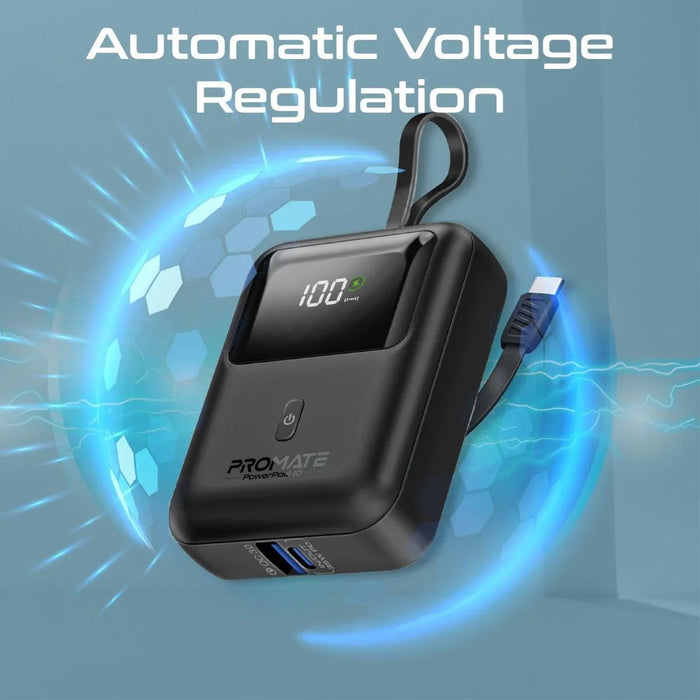 PROMATE 10000mAh Ultra Compact 35W SuperSpeed Power Bank with Built-in USB-C & L - LX2001 - Homewares, Outdoor, Phone Accessories, Cases, Speakers, Headphones + More -