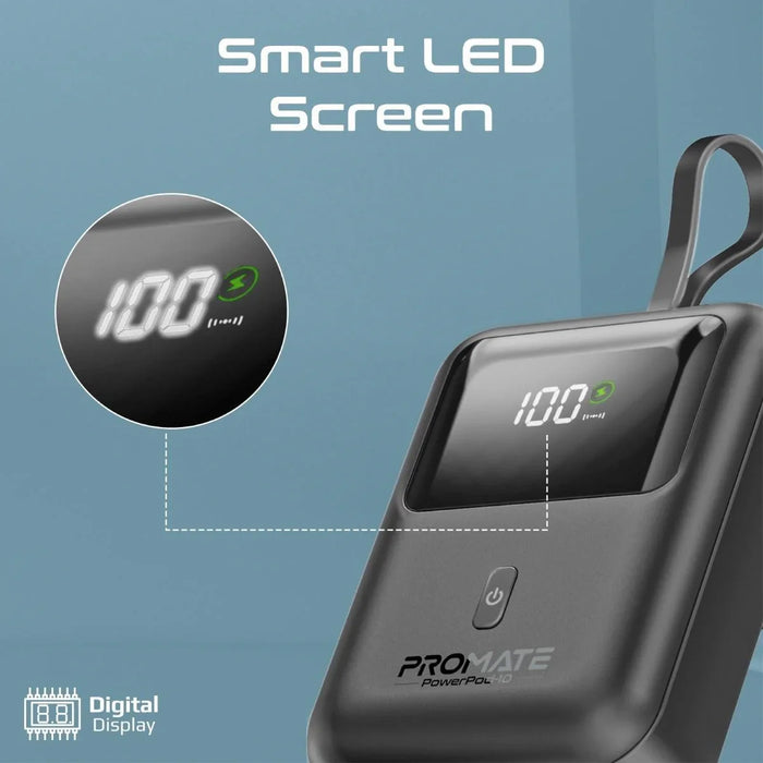 PROMATE 10000mAh Ultra Compact 35W SuperSpeed Power Bank with Built-in USB-C & L - LX2001 - Homewares, Outdoor, Phone Accessories, Cases, Speakers, Headphones + More -