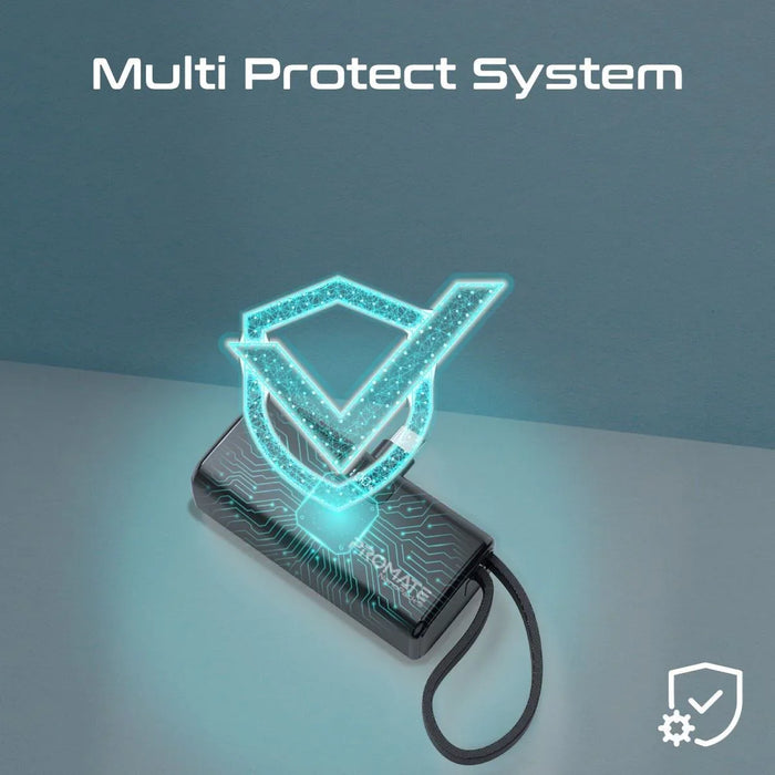 PROMATE 5000mAh Pocket-sized Fast Charging Power Bank with Foldable USB-C Connec - LX2001 - Homewares, Outdoor, Phone Accessories, Cases, Speakers, Headphones + More -