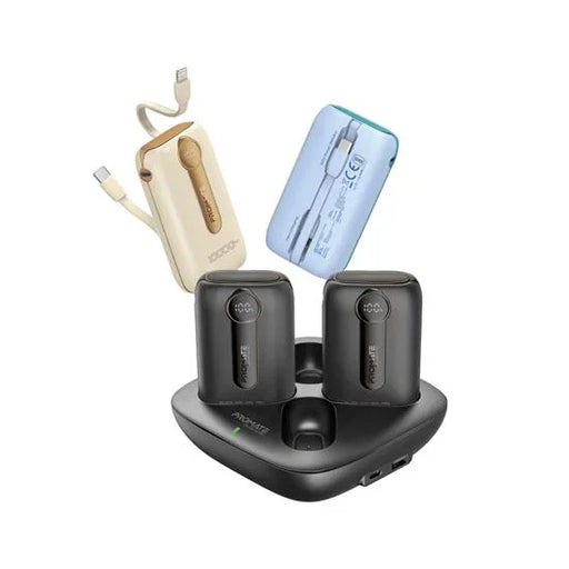 PROMATE 4-Piece 10000mAh Power Bank Charging Kit with Built-in USB-C & Lightning - LX2001 - Homewares, Outdoor, Phone Accessories, Cases, Speakers, Headphones + More -