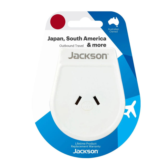 JACKSON Slim Outbound Travel Adaptor for use in USA; Japan and South America. 2- - LX2001 - Homewares, Outdoor, Phone Accessories, Cases, Speakers, Headphones + More -