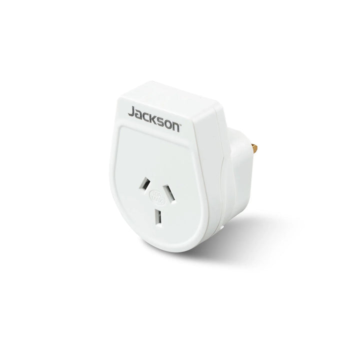 JACKSON Slim Outbound Travel Adaptor for use in UK/Hong Kong. 3-Pin NZ/AUS Plugs - LX2001 - Homewares, Outdoor, Phone Accessories, Cases, Speakers, Headphones + More -