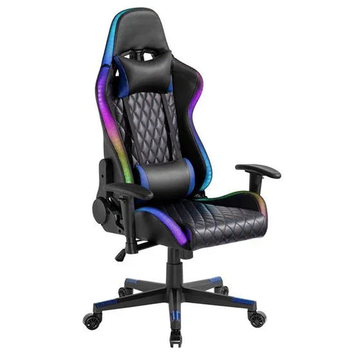 BRATECK Gaming Chair with Built-in RGB Lights. Ergonomic Diamond Quilt PU Leathe - LX2001 - Homewares, Outdoor, Phone Accessories, Cases, Speakers, Headphones + More -