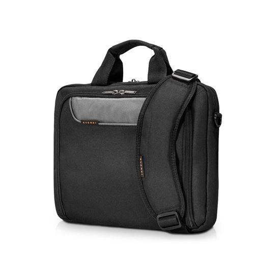 EVERKI Advance ECO Briefcase 13-14" Separate Zippered Accessory Pocket, Front St