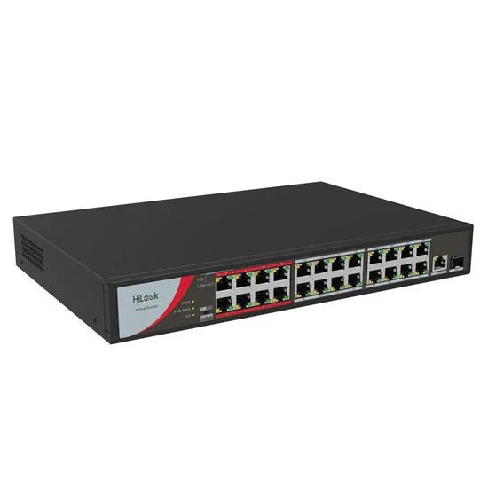 HILOOK 24 Port 10/100 Fast Ethernet Unmanaged POE Switch with 230W 24x 100Mbps P - LX2001 - Homewares, Outdoor, Phone Accessories, Cases, Speakers, Headphones + More -