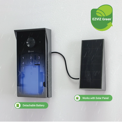 EZVIZ Smart Home 2K Video Doorphone with Solar-powered Charging Panel. Rechargab - LX2001 - Homewares, Outdoor, Phone Accessories, Cases, Speakers, Headphones + More -