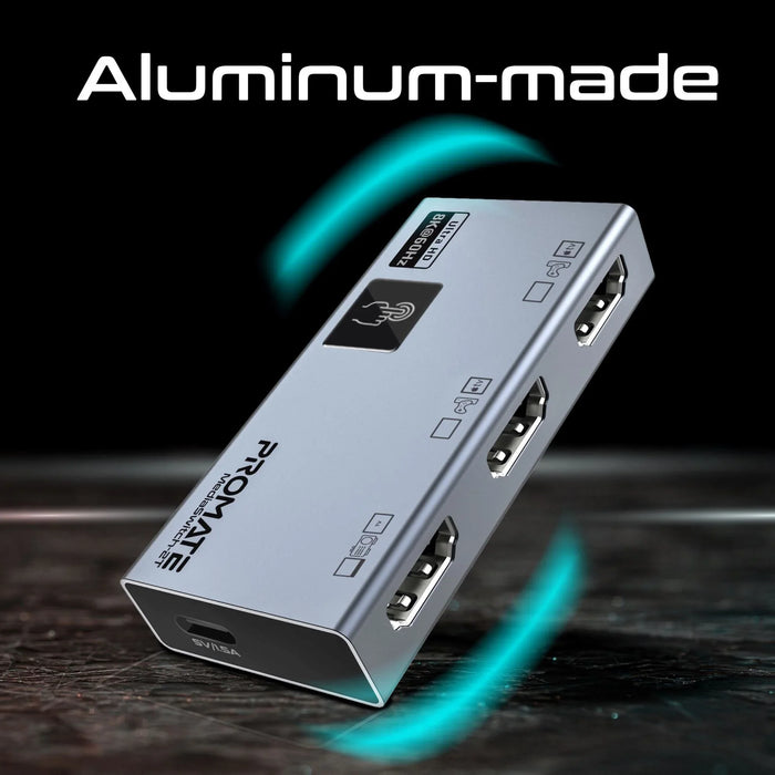 PROMATE HDMI Switch with Smart Touch Control. Include 2x HDMI Output Ports. 1x H - LX2001 - Homewares, Outdoor, Phone Accessories, Cases, Speakers, Headphones + More -