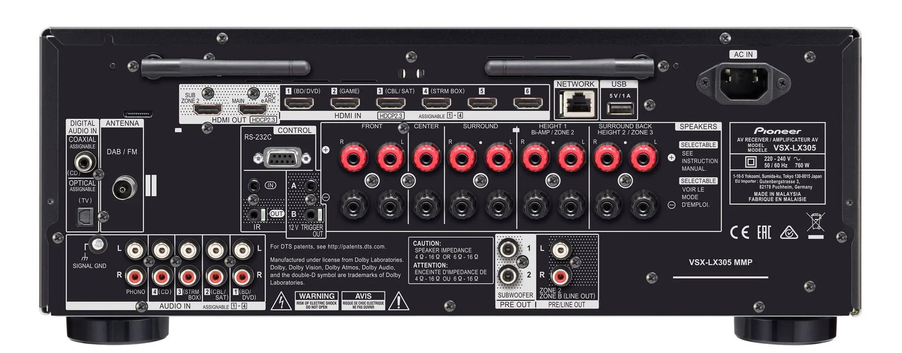PIONEER 9.2 Channel Network AV Receiver Amplifier. 185 Watts per Channel. 1x Pho - LX2001 - Homewares, Outdoor, Phone Accessories, Cases, Speakers, Headphones + More -