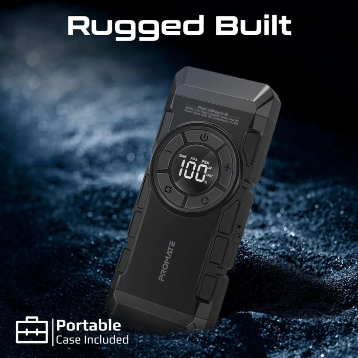 PROMATE 4in1 2000A/12V Heavy Duty Car Jump Starter & Air Compressor 12000mAh Pow - LX2001 - Homewares, Outdoor, Phone Accessories, Cases, Speakers, Headphones + More -