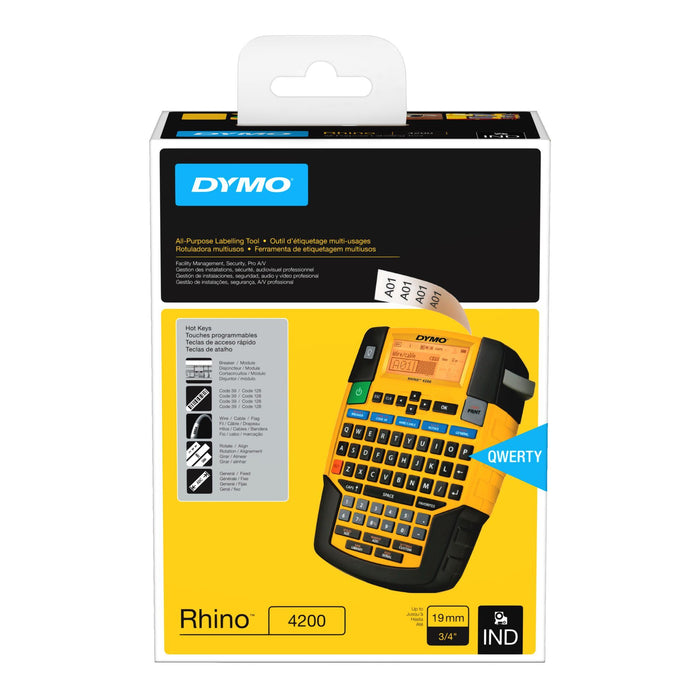 DYMO Rhino 4200 Industrial Label QWERTY keyboard. Includes over symbols & terms for electrical