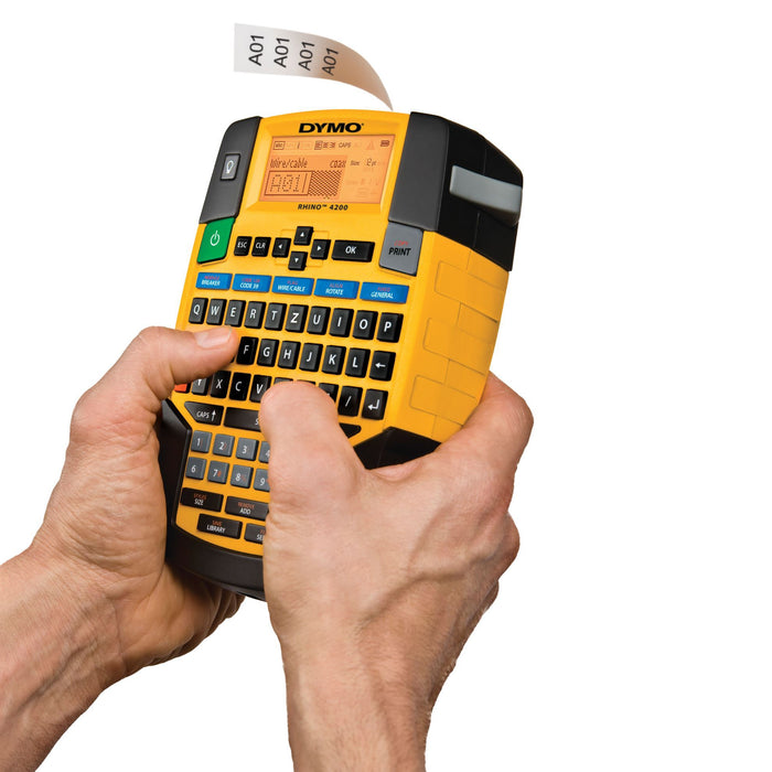 DYMO Rhino 4200 Industrial Label QWERTY keyboard. Includes over symbols & terms for electrical