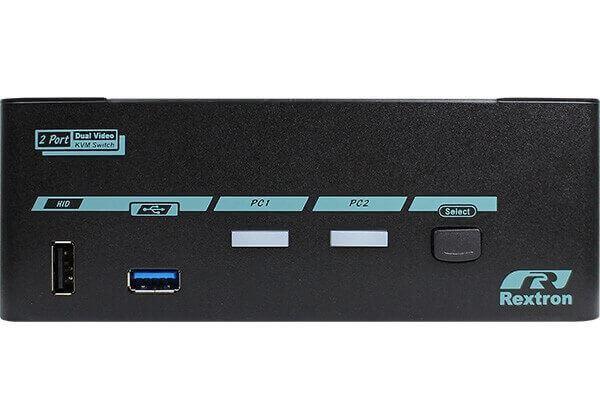 REXTRON 2 Ports Dual Monitor 8K DisplayPort 1.4 KVM Switch With USB 3.2 Gen 2, A - LX2001 - Homewares, Outdoor, Phone Accessories, Cases, Speakers, Headphones + More -