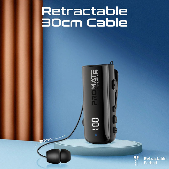 PROMATE Mono Bluetooth Earphone with Dynamic HD Sound & Built-in Mic Retractable - LX2001 - Homewares, Outdoor, Phone Accessories, Cases, Speakers, Headphones + More -
