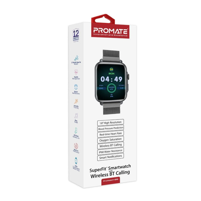 PROMATE IP68 Smart Watch with Handsfree & Large 1.8" DIsplay. Bluetooth Calling. - LX2001 - Homewares, Outdoor, Phone Accessories, Cases, Speakers, Headphones + More -