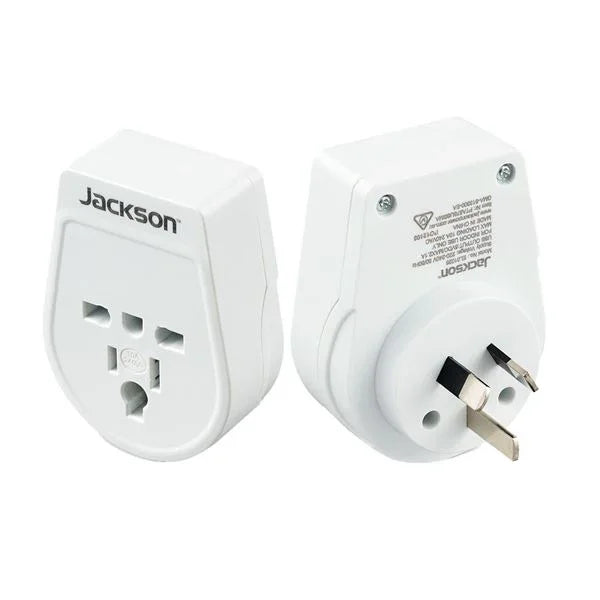JACKSON Slim Inbound Travel Adaptor for use in NZ/AUS. USA; UK and Japanese Plug - LX2001 - Homewares, Outdoor, Phone Accessories, Cases, Speakers, Headphones + More -