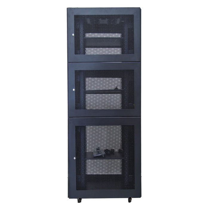Unitek 45RU Co-Location Server Cab, 3x Compartments 18U, 12U, 12U, 1000mm Deep (800x1000x2210mm)