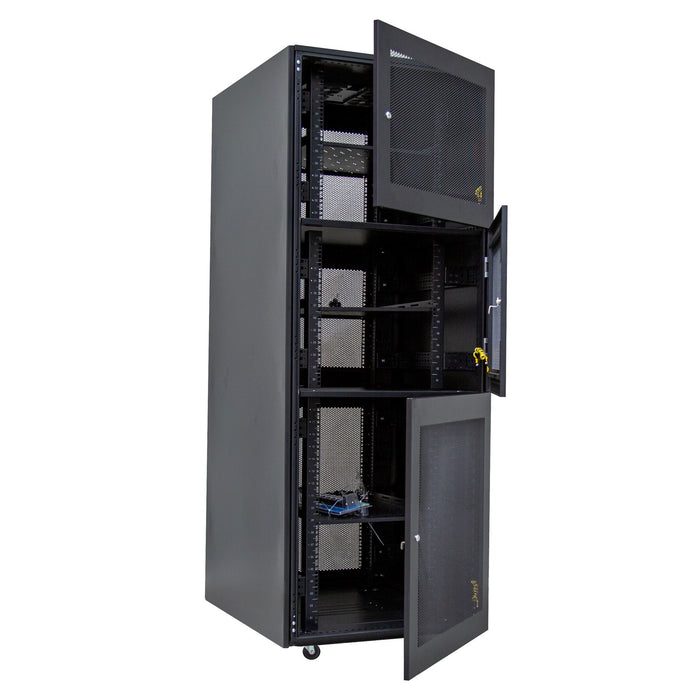 Unitek 45RU Co-Location Server Cab, 3x Compartments 18U, 12U, 12U, 1000mm Deep (800x1000x2210mm)