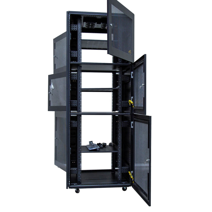 Unitek 45RU Co-Location Server Cab, 3x Compartments 18U, 12U, 12U, 1000mm Deep (800x1000x2210mm)