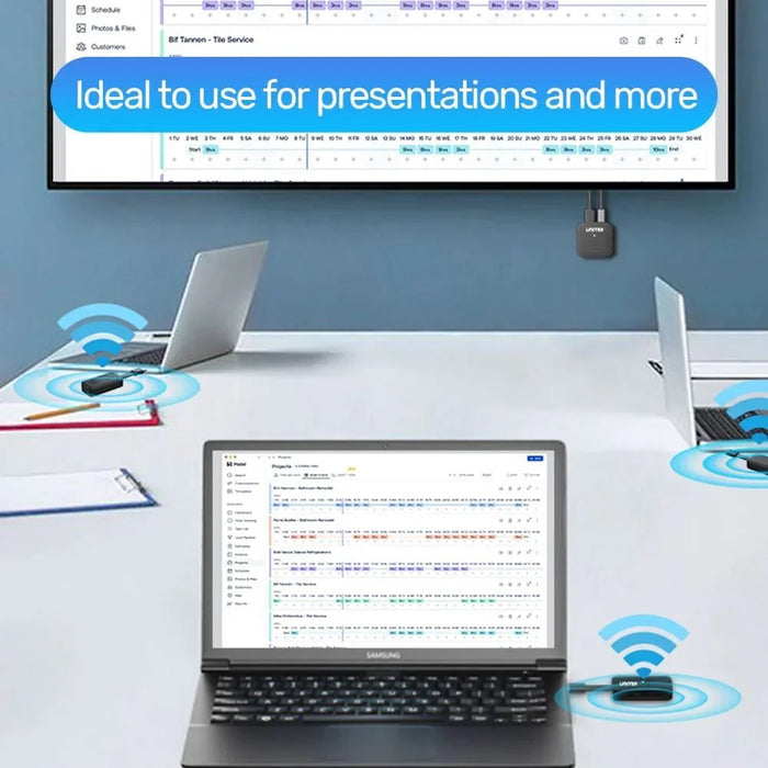 UNITEK USB-C Wireless HDMI Extender Kit. Supports Res up to 1920x1080@60Hz, Tran - LX2001 - Homewares, Outdoor, Phone Accessories, Cases, Speakers, Headphones + More -