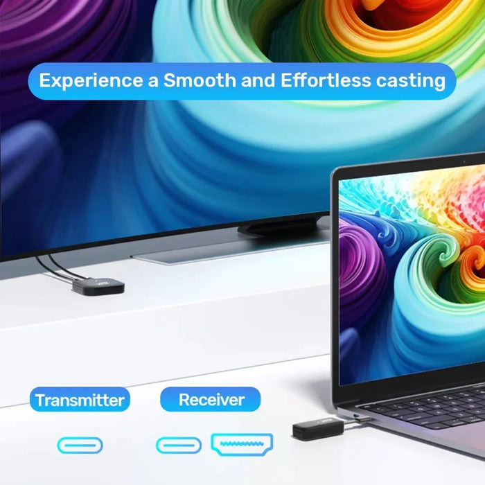 UNITEK USB-C Wireless HDMI Extender Kit. Supports Res up to 1920x1080@60Hz, Tran - LX2001 - Homewares, Outdoor, Phone Accessories, Cases, Speakers, Headphones + More -