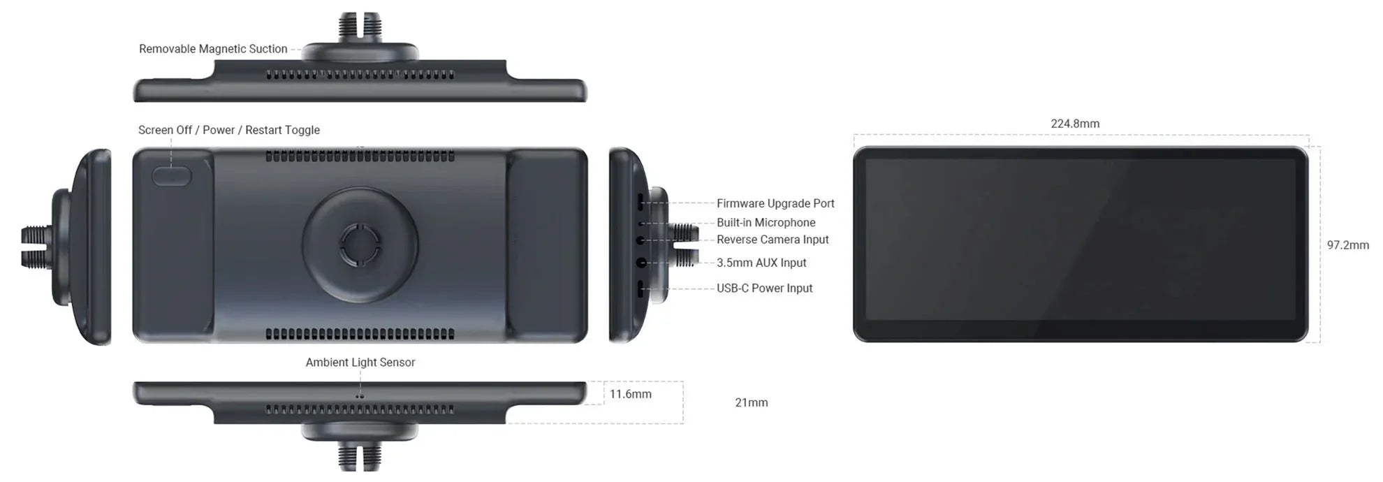 MINIX 8.9 Inch Portable Wireless Carplay and Android Auto HD 60FPS Touchscreen. - LX2001 - Homewares, Outdoor, Phone Accessories, Cases, Speakers, Headphones + More -