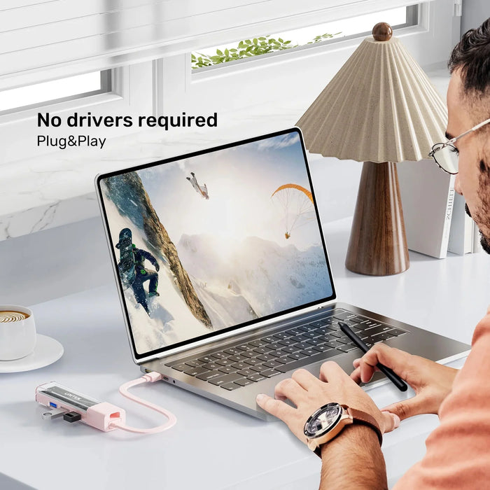 UNITEK 4-in-1 USB 3.0 Multi-Port Hub with USB-C Connector. Includes 4x USB-A Por - LX2001 - Homewares, Outdoor, Phone Accessories, Cases, Speakers, Headphones + More -