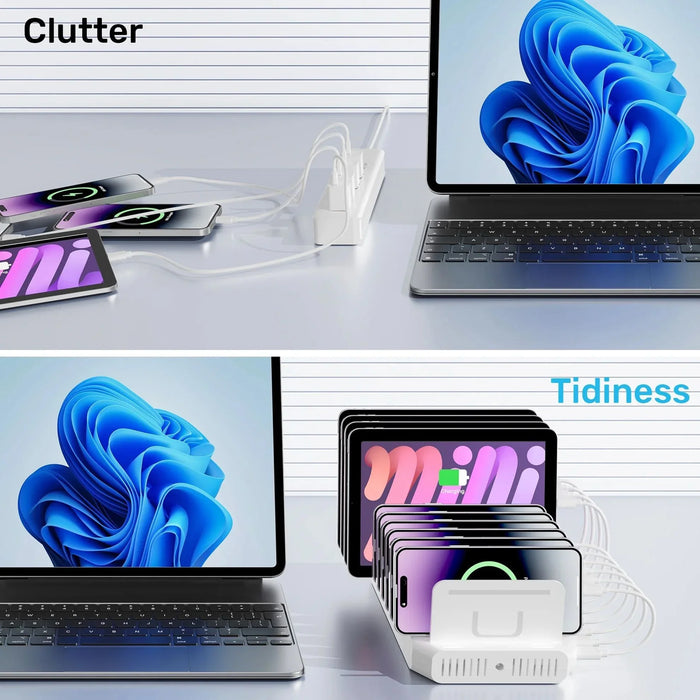 UNITEK 10-Port 60W Smart Charging Station with 10x 2.4A USB-A Ports. Power: 60W. - LX2001 - Homewares, Outdoor, Phone Accessories, Cases, Speakers, Headphones + More -