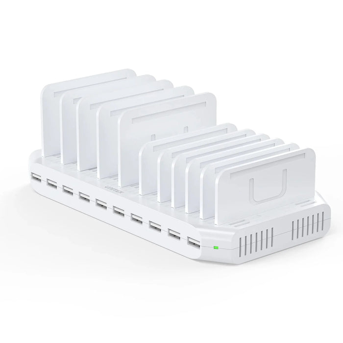 UNITEK 10-Port 60W Smart Charging Station with 10x 2.4A USB-A Ports. Power: 60W. - LX2001 - Homewares, Outdoor, Phone Accessories, Cases, Speakers, Headphones + More -