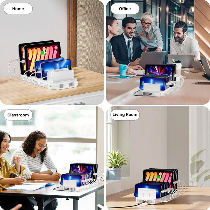 UNITEK 10-Port 60W Smart Charging Station with 10x 2.4A USB-A Ports. Power: 60W. - LX2001 - Homewares, Outdoor, Phone Accessories, Cases, Speakers, Headphones + More -