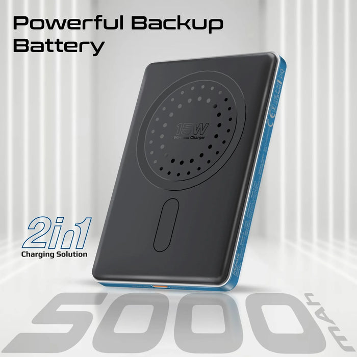 PROMATE 5000mAh Ultra-Slim Wireless Charging 15W MagSafe Power Bank. 20WPD USB-C - LX2001 - Homewares, Outdoor, Phone Accessories, Cases, Speakers, Headphones + More -