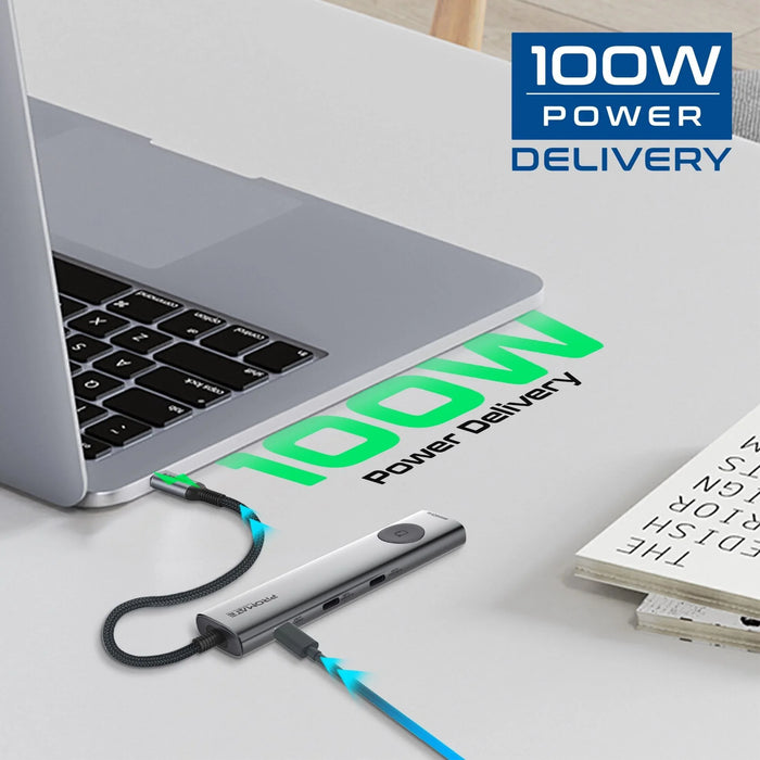 PROMATE 7-in-1 USB Multi-port Hub with USB-C Connector. Includes 1x HDMI Port; 2 - LX2001 - Homewares, Outdoor, Phone Accessories, Cases, Speakers, Headphones + More -