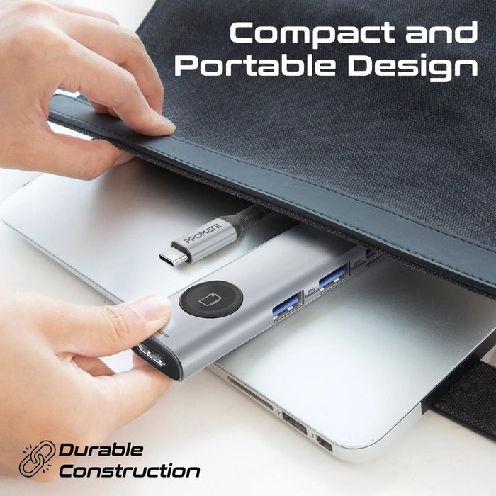 PROMATE 7-in-1 USB Multi-port Hub with USB-C Connector. Includes 1x HDMI Port; 2 - LX2001 - Homewares, Outdoor, Phone Accessories, Cases, Speakers, Headphones + More -