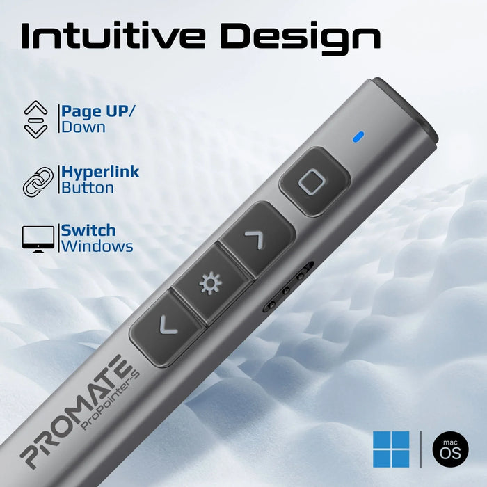 PROMATE Universal Intuitive Laser Pointer with Built-in Stylus Pen. 220mAh Built - LX2001 - Homewares, Outdoor, Phone Accessories, Cases, Speakers, Headphones + More -