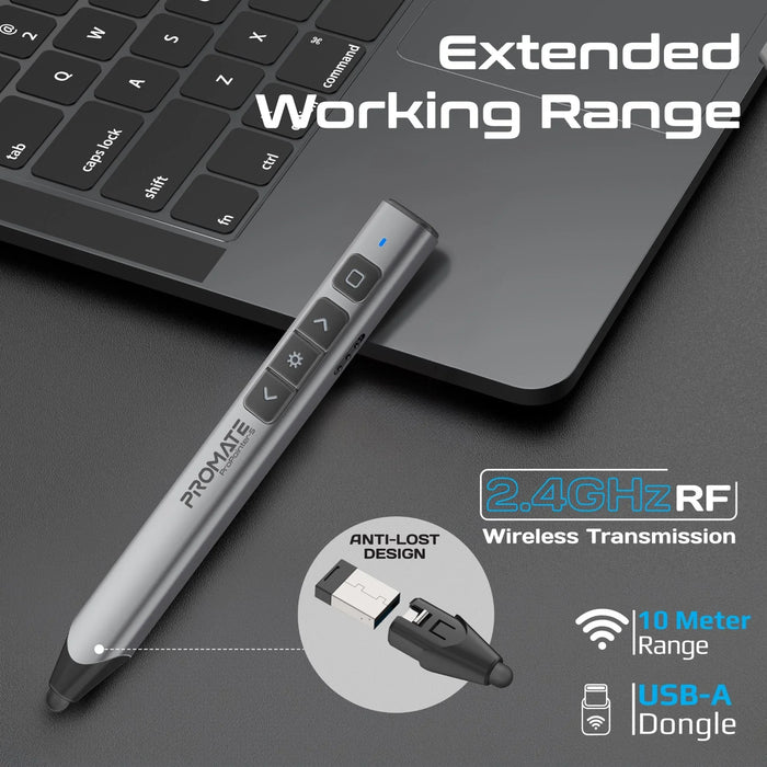 PROMATE Universal Intuitive Laser Pointer with Built-in Stylus Pen. 220mAh Built - LX2001 - Homewares, Outdoor, Phone Accessories, Cases, Speakers, Headphones + More -