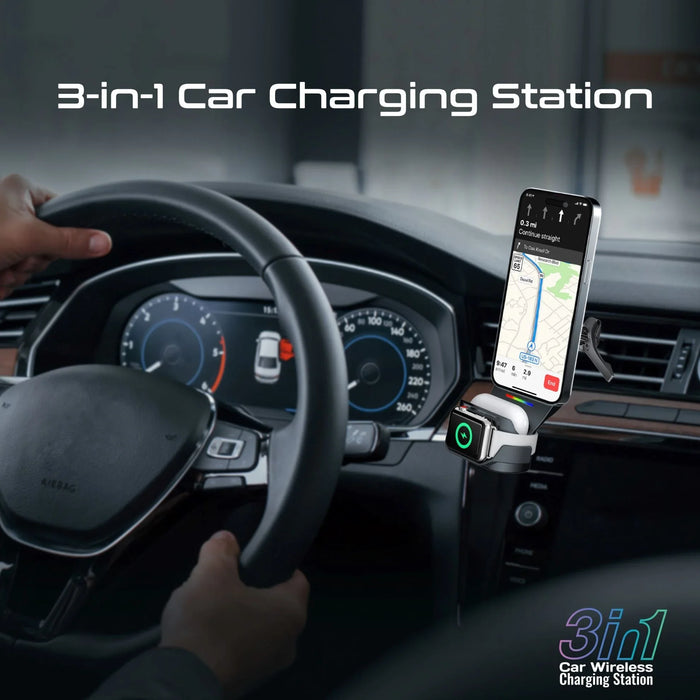 PROMATE 15W 3-in-1 MagSafe InCar Qi2 Phone Wireless Charging Station Mount. Incl - LX2001 - Homewares, Outdoor, Phone Accessories, Cases, Speakers, Headphones + More -