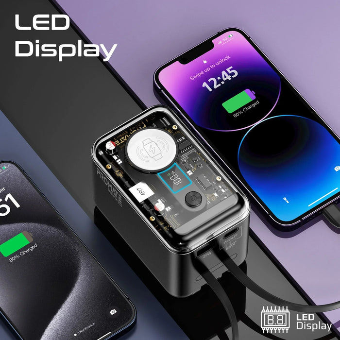 PROMATE 20000mAh 4-in-1 Smartphone & Apple Watch Charging Power Bank with Dual U - LX2001 - Homewares, Outdoor, Phone Accessories, Cases, Speakers, Headphones + More -