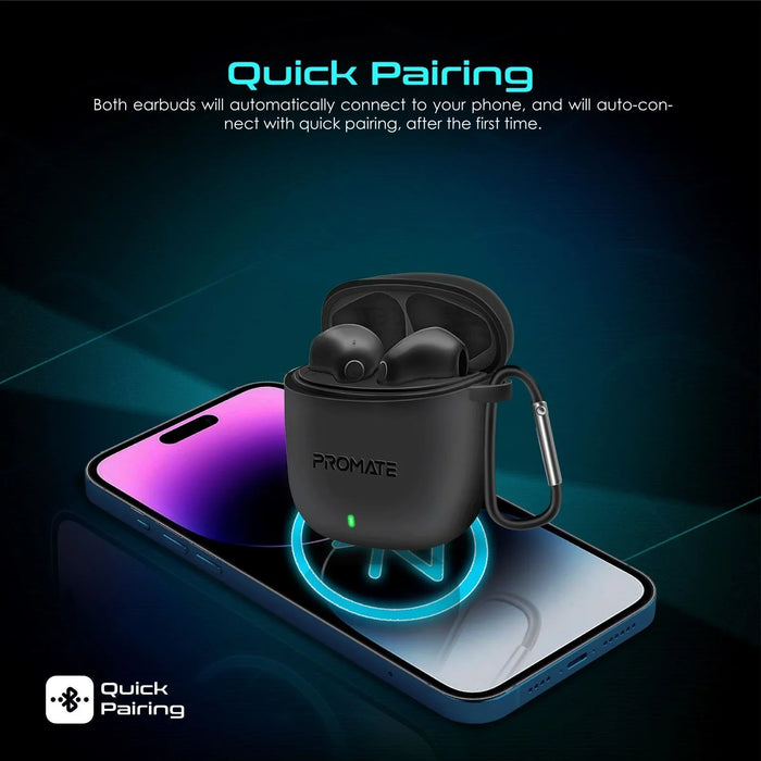 PROMATE In-Ear HD Bluetooth Earbuds with Intellitouch & 260mAh Charging Case. Er - LX2001 - Homewares, Outdoor, Phone Accessories, Cases, Speakers, Headphones + More -