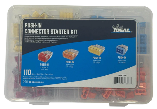 IDEAL INDUSTRIES In-Sure Push-In Connector Starter Kit. Box of 110 Includes 30x - LX2001 - Homewares, Outdoor, Phone Accessories, Cases, Speakers, Headphones + More -