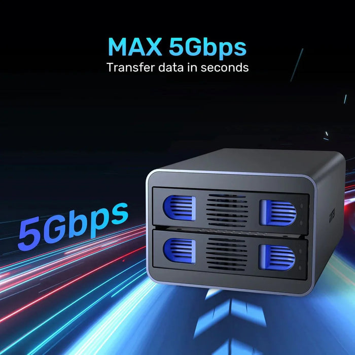 UNITEK 2-Bay External Hard Drive Enclosure. Supports both 2.5" & 3.5" SATA HDD; - LX2001 - Homewares, Outdoor, Phone Accessories, Cases, Speakers, Headphones + More -