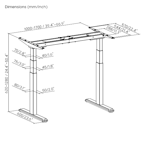 BRATECK Pro Smart Dual-Motor Sit Stand Desk with Intelligent APP Control. Progra - LX2001 - Homewares, Outdoor, Phone Accessories, Cases, Speakers, Headphones + More -