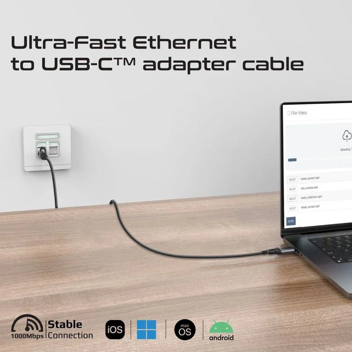 PROMATE 5m USB-C to RJ45 High-Speed 1Gbps Ethernet Cable. Premium Aluminium Allo - LX2001 - Homewares, Outdoor, Phone Accessories, Cases, Speakers, Headphones + More -